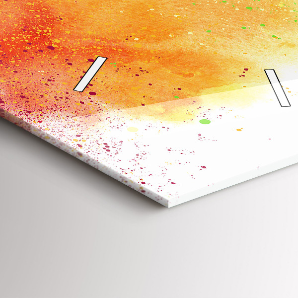 Modern vertical wall clock Abstract rainbow