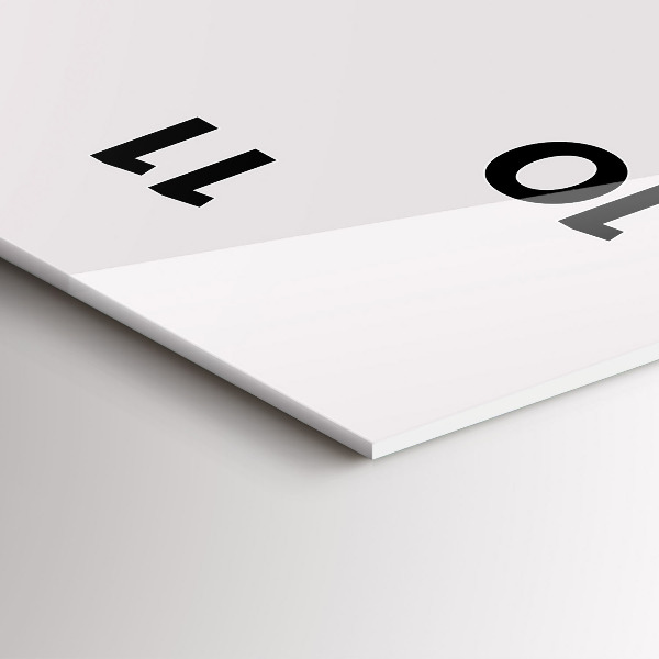 Modern vertical wall clock Rhinoceros line art