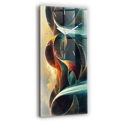 Modern vertical wall clock Flowing Waterfall