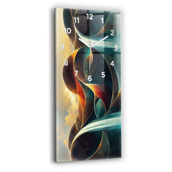 Modern vertical wall clock Flowing Waterfall