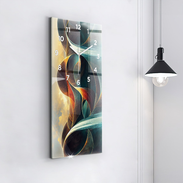 Modern vertical wall clock Flowing Waterfall