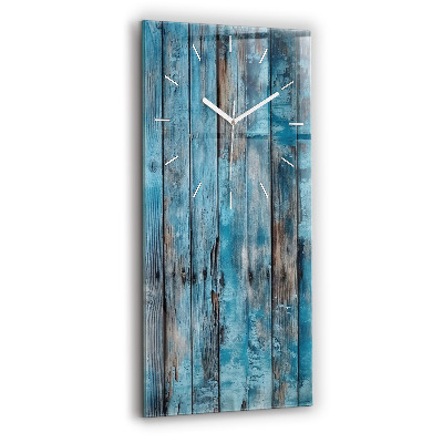 Modern vertical wall clock Blue boards