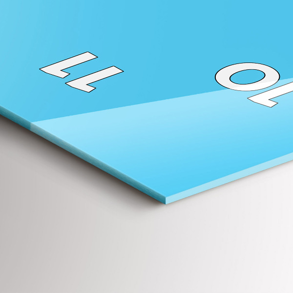 Modern vertical wall clock Light bulb drawing