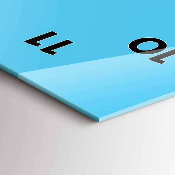 Modern vertical wall clock Light bulb drawing