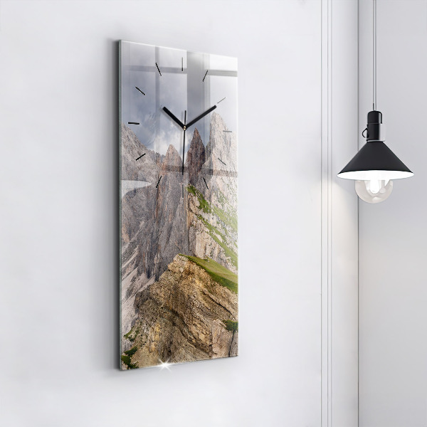 Modern vertical wall clock Rocky Mountains