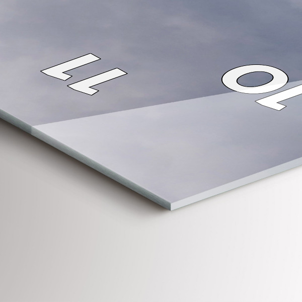 Modern vertical wall clock Rocky Mountains