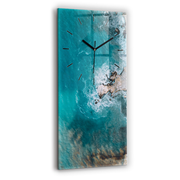 Modern vertical wall clock Fjords in Costa Blanca