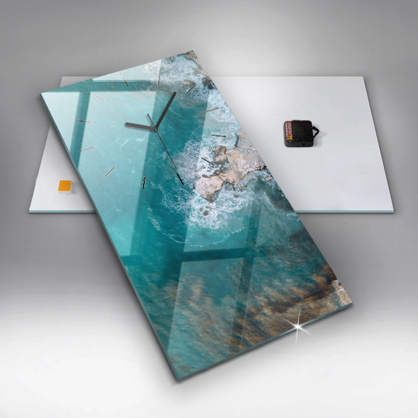 Modern vertical wall clock Fjords in Costa Blanca