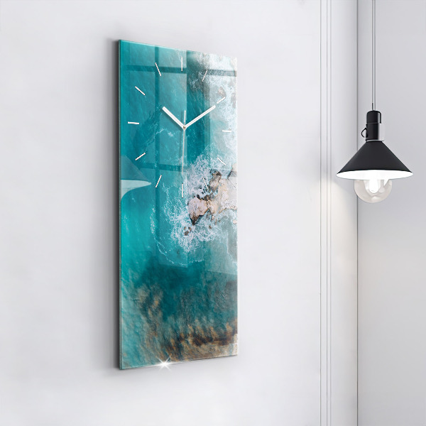 Modern vertical wall clock Fjords in Costa Blanca