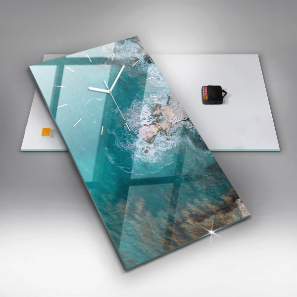 Modern vertical wall clock Fjords in Costa Blanca