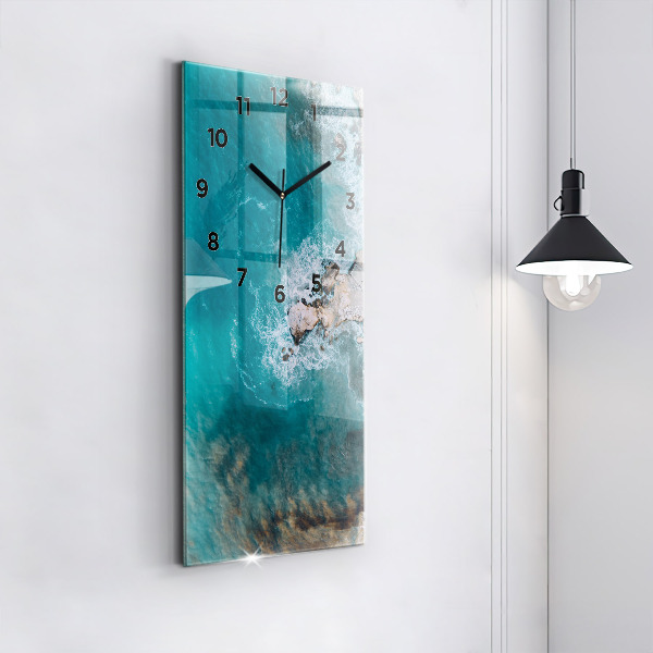 Modern vertical wall clock Fjords in Costa Blanca