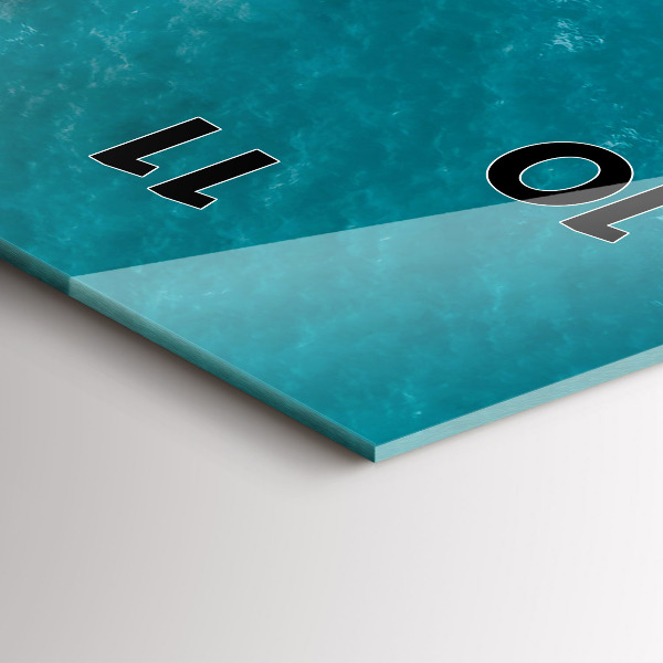 Modern vertical wall clock Fjords in Costa Blanca