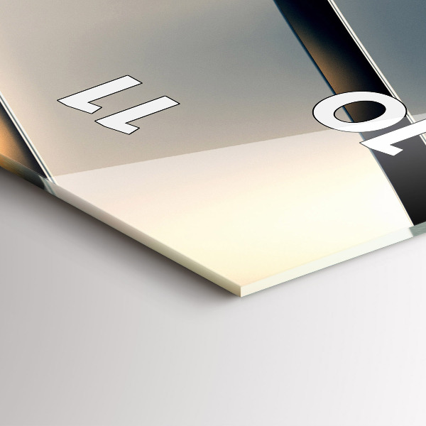 Modern vertical wall clock Silver pattern