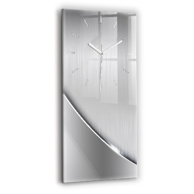 Modern vertical wall clock Silver pattern