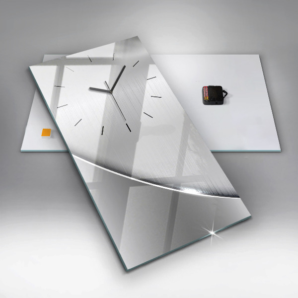 Modern vertical wall clock Silver pattern