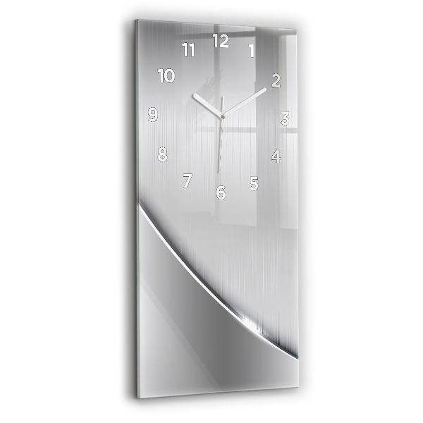 Modern vertical wall clock Silver pattern
