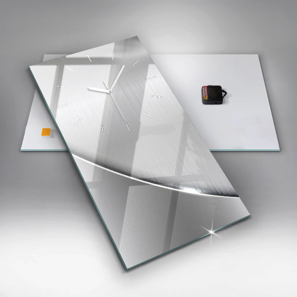 Modern vertical wall clock Silver pattern