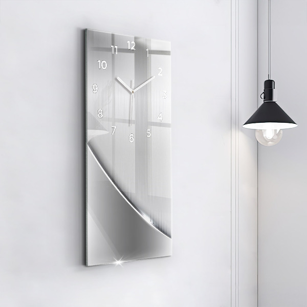 Modern vertical wall clock Silver pattern