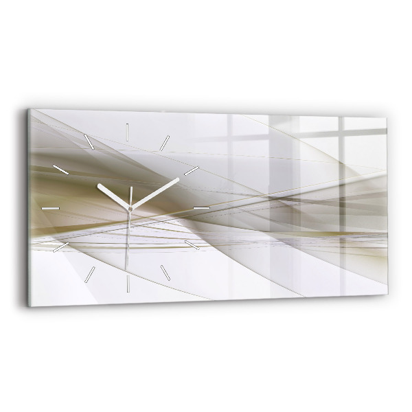 Glass wall clock rectangular Bright abstraction