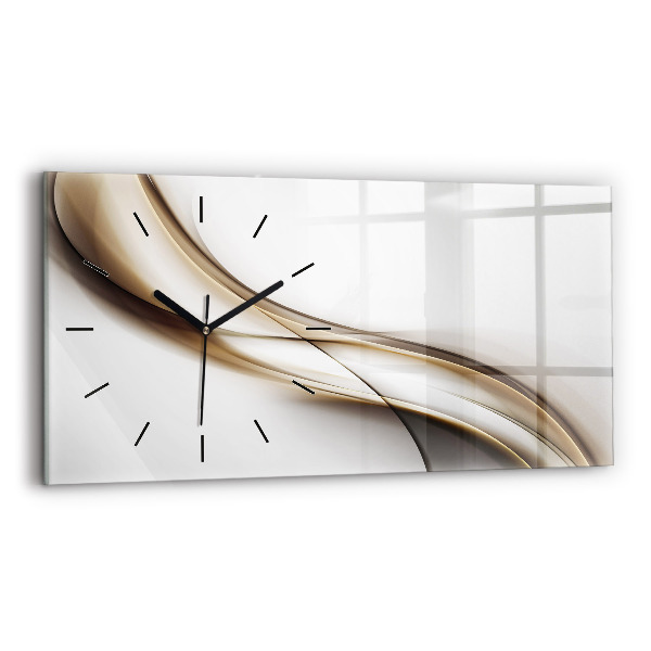 Glass wall clock rectangular Abstract lines