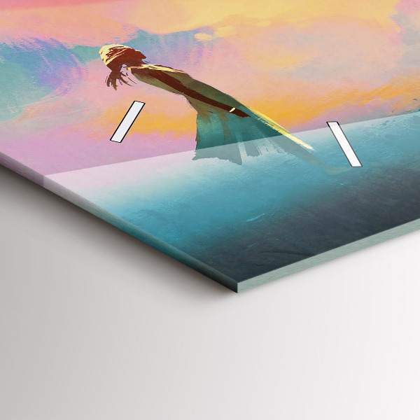 Glass wall clock rectangular Platonic love