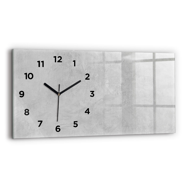Glass wall clock rectangular Stone wall