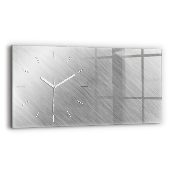 Glass wall clock rectangular Metal wall