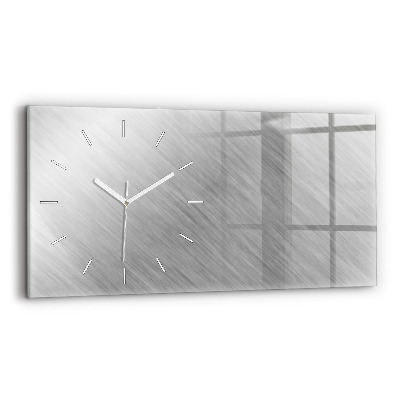 Glass wall clock rectangular Metal wall