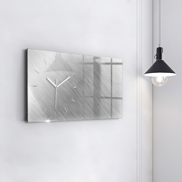 Glass wall clock rectangular Metal wall