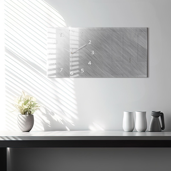 Glass wall clock rectangular Metal wall