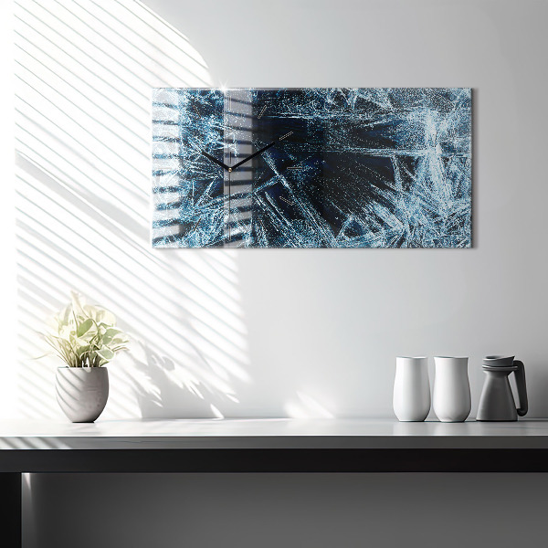 Glass wall clock rectangular Frozen wall