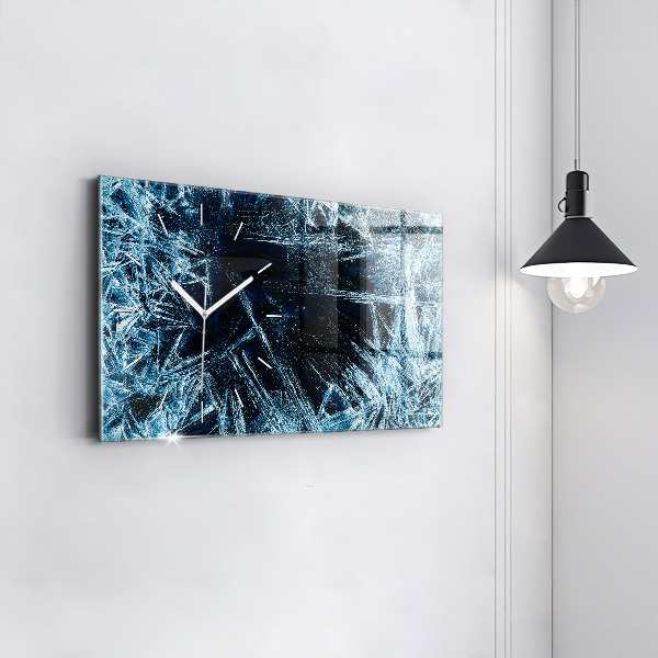 Glass wall clock rectangular Frozen wall
