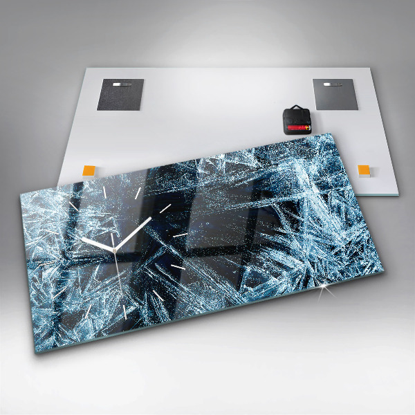 Glass wall clock rectangular Frozen wall