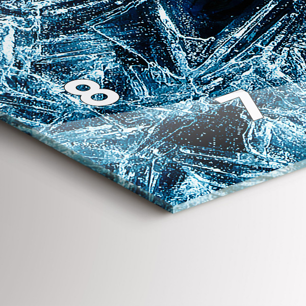 Glass wall clock rectangular Frozen wall