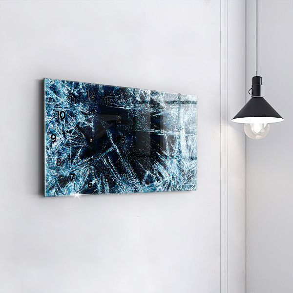 Glass wall clock rectangular Frozen wall