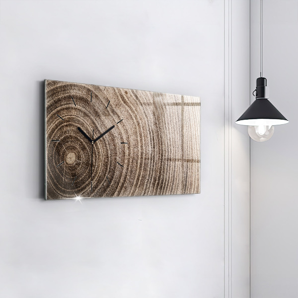 Glass wall clock rectangular Trunk