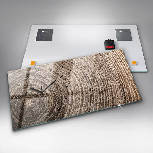 Glass wall clock rectangular Trunk