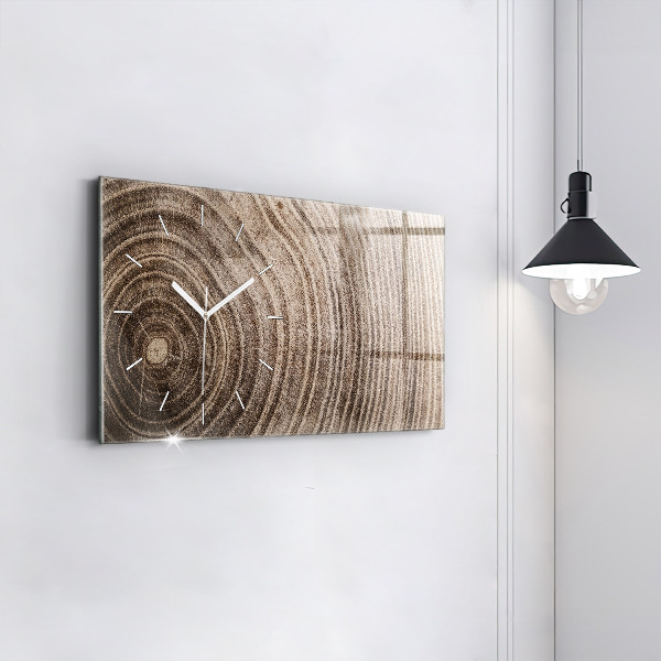 Glass wall clock rectangular Trunk