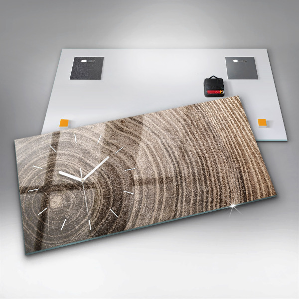 Glass wall clock rectangular Trunk