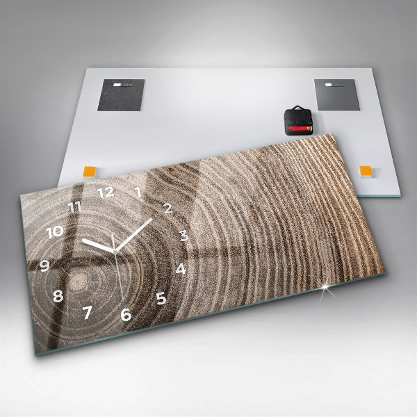 Glass wall clock rectangular Trunk