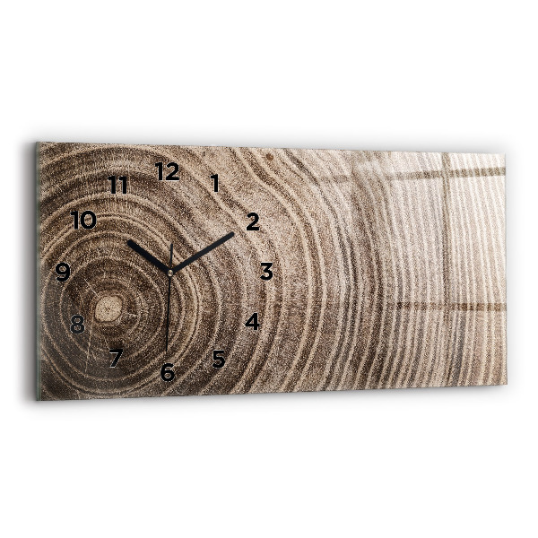 Glass wall clock rectangular Trunk