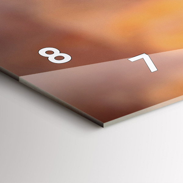 Glass wall clock rectangular A glass of wine