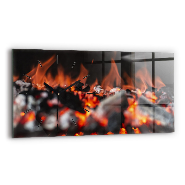 Glass wall clock rectangular Grate