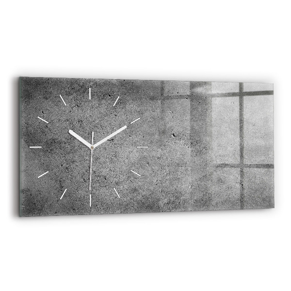 Glass wall clock rectangular Industrial wall