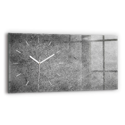 Glass wall clock rectangular Industrial wall