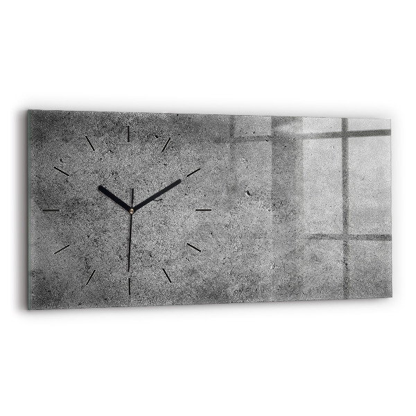 Glass wall clock rectangular Industrial wall
