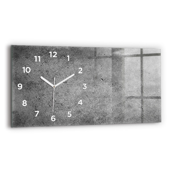 Glass wall clock rectangular Industrial wall