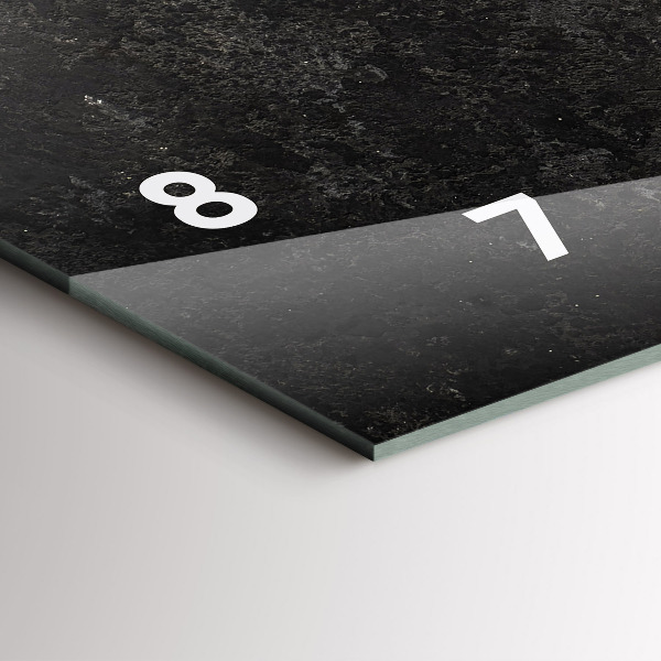 Glass wall clock rectangular Heart of peppers