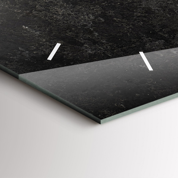 Glass wall clock rectangular Heart of peppers