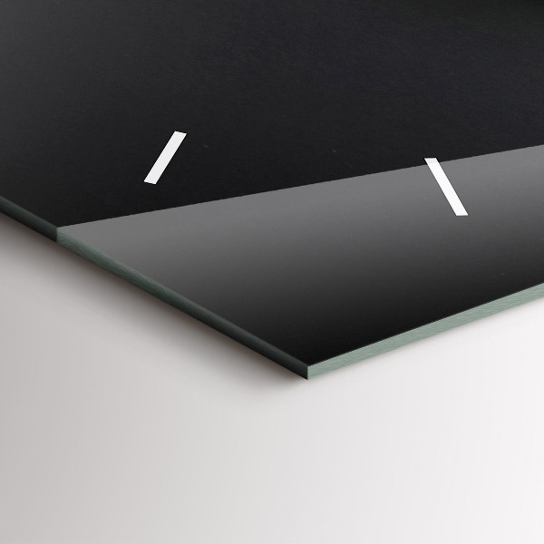 Glass wall clock rectangular A cup of coffee